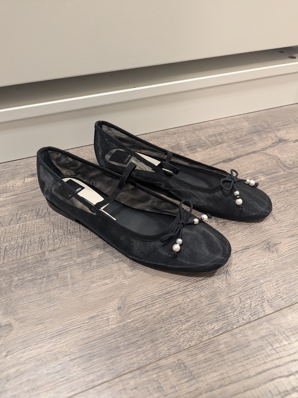 Dolce Vita Cadel Black Pearl Mesh Ballet Flats